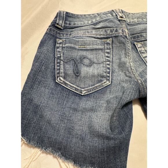 Guess Jeans Y2K Stretch Cutoff Bermuda Shorts Women’s 26 / 4 Distressed Denim - Picture 5 of 9